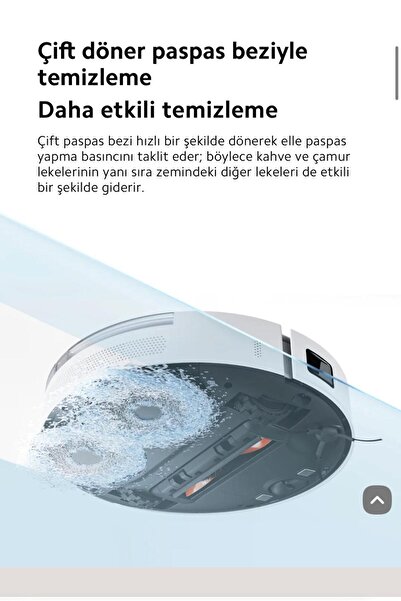 Xiaomi 6000pa SonikTitreşimle Olağanüstü Temizlik Yeni Nesil Lds Lazer Naviga...