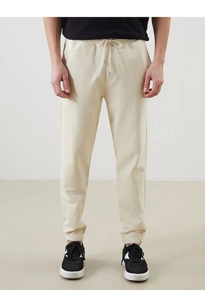 LC Waikiki Pantaloni de sport Jogger pentru bărbați LCW ECO Beige Standard Fit