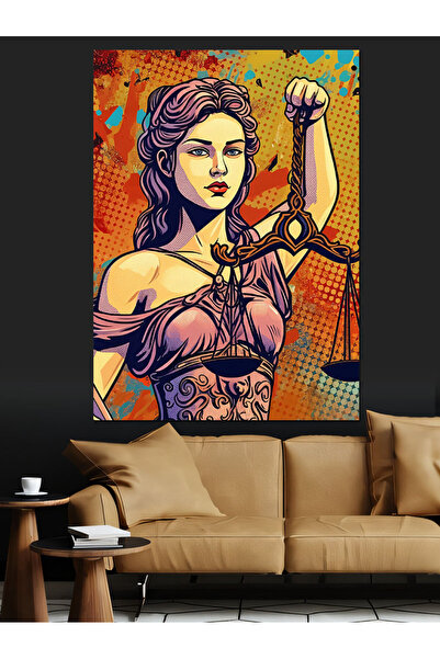 KanvasSepeti Zeița Justiției Pictură decorativă pe pânză în ulei, texturată, ...