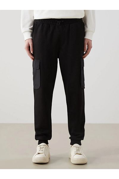 LC Waikiki Pantaloni de sport Jogger pentru bărbați XSIDE Black Slim Fit