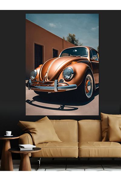 Tablomega Pânză decorativă pentru mașină retro Vosvos - Lemn MDF