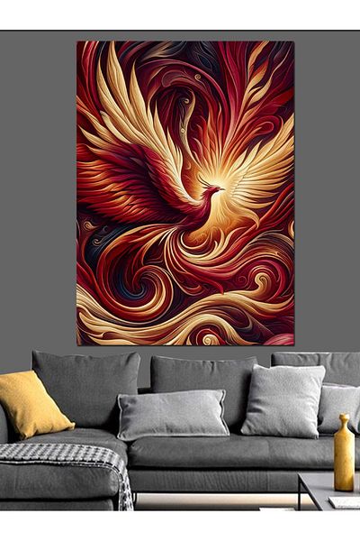 Tablomega Pânză decorativă Phoenix Flaming - Lemn MDF