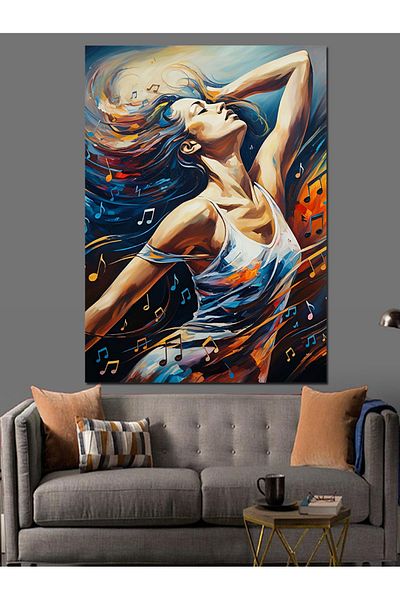 Tablomega Dancing Woman Art Decorative Canvas - Mdf Wooden Painting