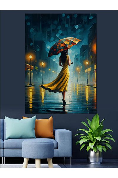 Tablomega Pânză decorativă Rainy Evening - Lemn MDF