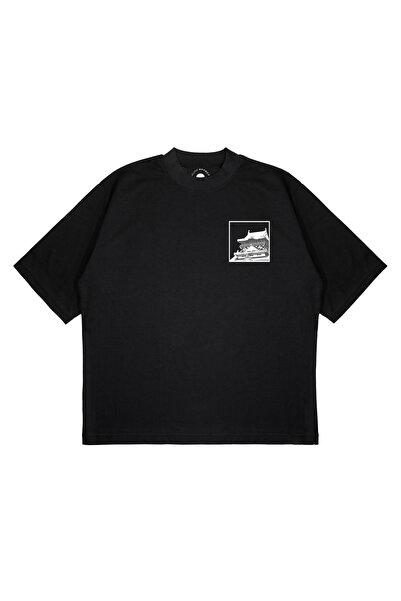 PURE EFFECT Unisex Oversize kroj Ratnički Zmaj Samuraj Štampano Kutijasti Mod...