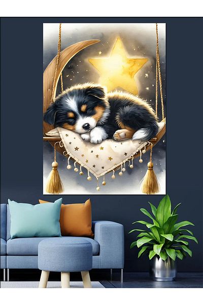 Tablomega Sleeping Cat Decorative Canvas - Mdf Wooden Painting
