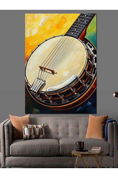 Tablomega Banjo Instrument Decorative Canvas - Mdf Wooden Painting