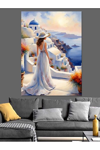 Tablomega White Dress Decorative Canvas - Mdf Wooden Painting