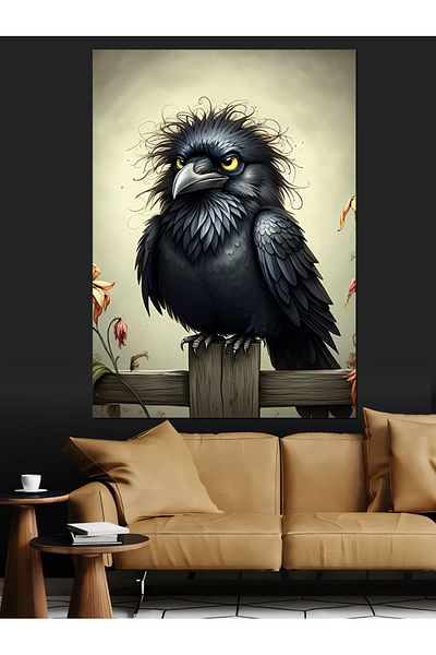 Tablomega Pânză decorativă Messy Crow - Lemn MDF