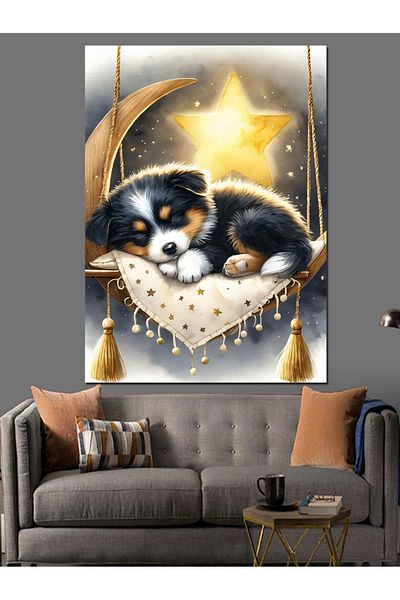 Tablomega Sleeping Cat Decorative Canvas - Mdf Wooden Painting