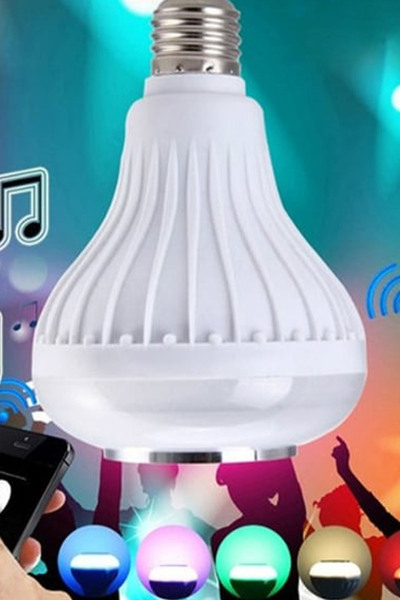 CİYU TİCARET Bluetooth hoparlörlü kumandalı akıllı led ampul 16 farklı renge ...