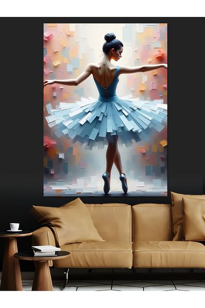 Tablomega Ballerina in Tutu Decorative Canvas - Mdf Wooden Painting