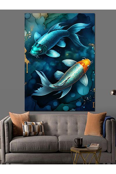 Tablomega Pânză decorativă Ying Yang Fishes - Lemn MDF