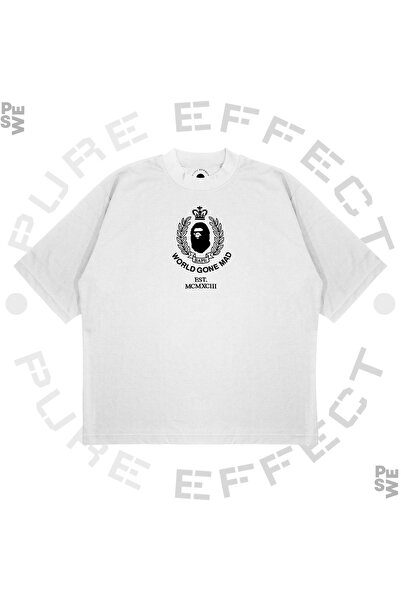 PURE EFFECT Unisex Oversize kroj A Bathing Ape King Štampano Boxy Fit Debeli ...
