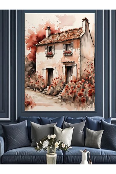 Tablomega Pânză decorativă pentru casă veche - Lemn MDF