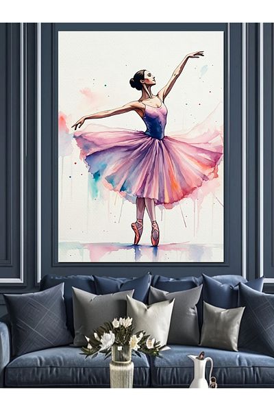 Tablomega Pânză Decorativă Femeie Balerina - Lemn MDF