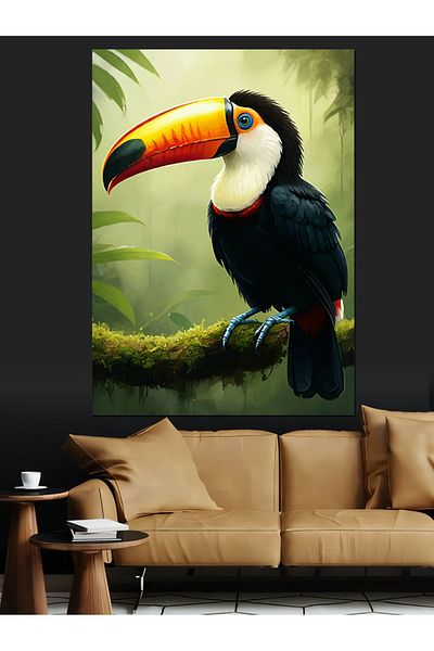 Tablomega Pânză Decorativă Tukan Bird - Lemn MDF
