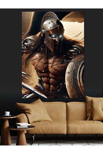 Tablomega Pânză decorativă Armored Warrior - Lemn MDF