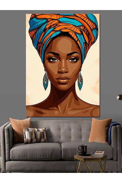 Tablomega Pânză decorativă Regina Africii - Lemn MDF