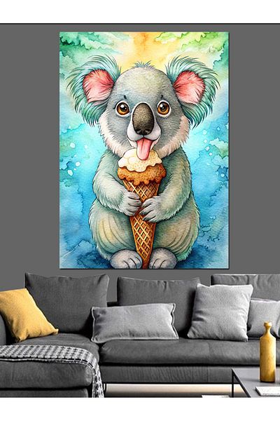 Tablomega Cute Koala Decorative Canvas - Mdf Wooden Painting