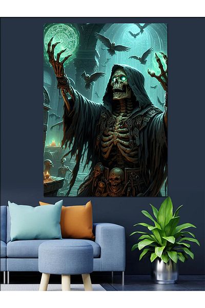 Tablomega Graveyard Fairy Like Looking Grim Reaper Decorative Canvas - Mdf Wood Painting