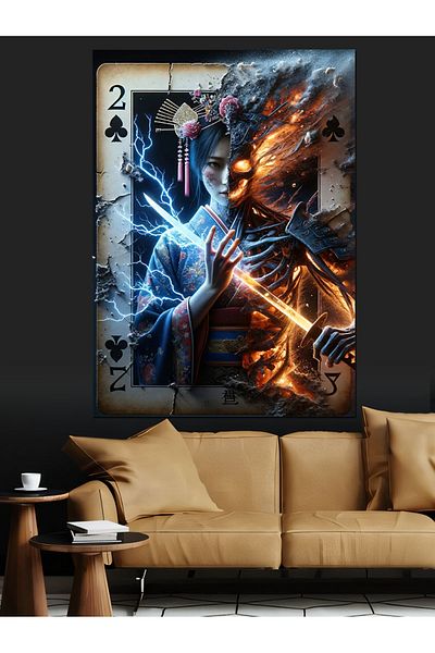 Tablomega Power Board Decorative Canvas - Mdf Wooden Table