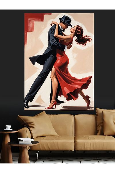Tablomega Pânză decorativă Tango Dance - Lemn MDF