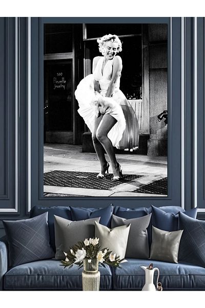 Tablomega Marilyn Monroe Decorative Canvas - Mdf Wooden Painting