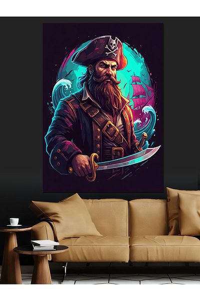 Tablomega Pânză decorativă Pirate Leader - Lemn MDF