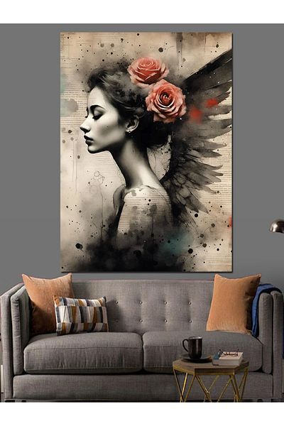 Tablomega Pânză decorativă pentru femei Melek - Lemn MDF