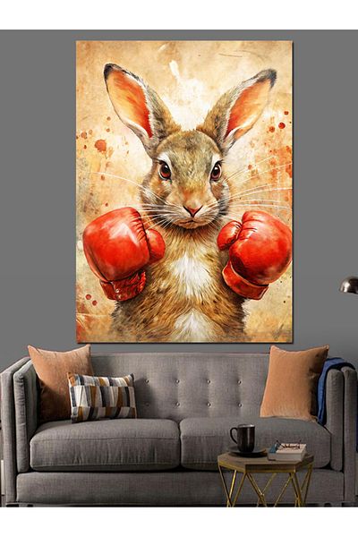 Tablomega Pânză Decorativă Boxer Rabbit - Lemn MDF