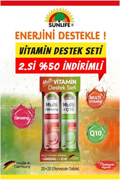 Sunlife Multivitamin Support Set (Multivitamin-Mineral Ginseng & Multivitamin-Mineral Q10)