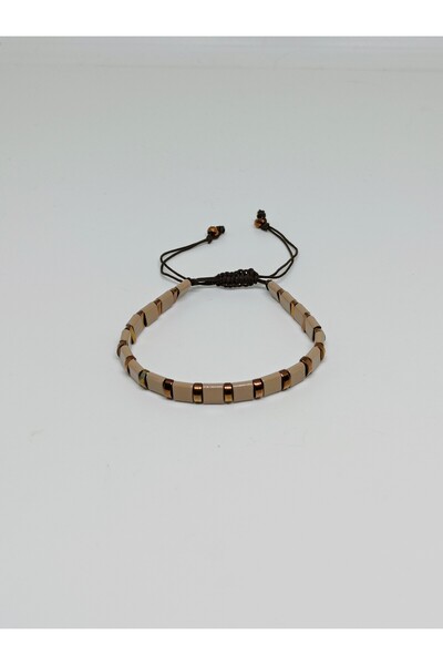 mama india alaçatı Adjustable Unisex Hematite Natural Stone Bracelet No:6