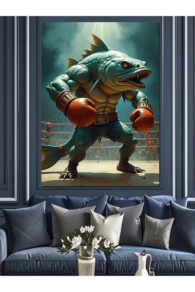 Tablomega Boxer Fish Decorative Canvas - Mdf Wooden Painting
