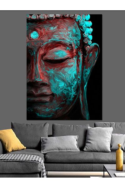 Tablomega Buddha Statue Decorative Canvas - Mdf Wooden Painting