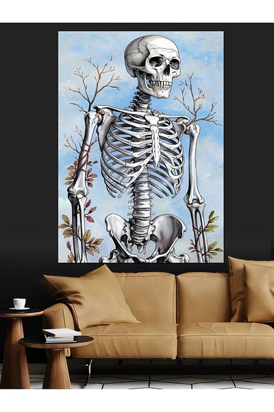 Tablomega Skeleton Tree Decorative Canvas - Mdf Wooden Painting
