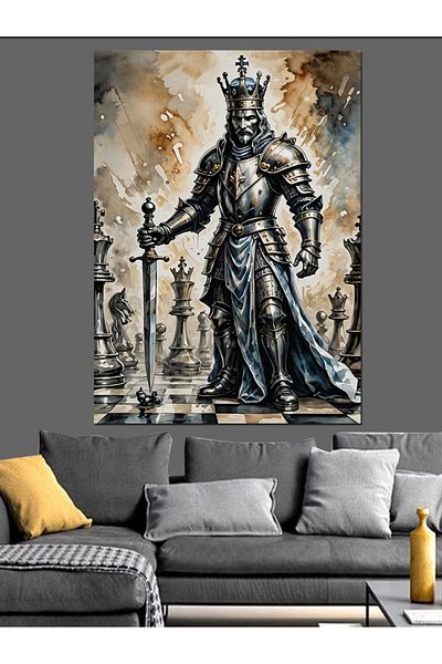 Tablomega Pânză decorativă King Warrior - Lemn MDF