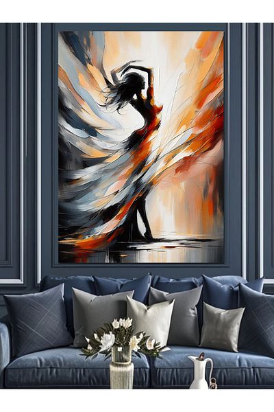 Tablomega Colorful Dancer Decorative Canvas - Mdf Wooden Painting