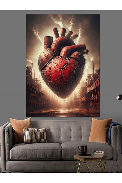 Tablomega Pânză decorativă Heart Vision - Lemn MDF