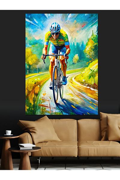 Tablomega Pânză Decorativă Bicicletă Racer - Lemn MDF