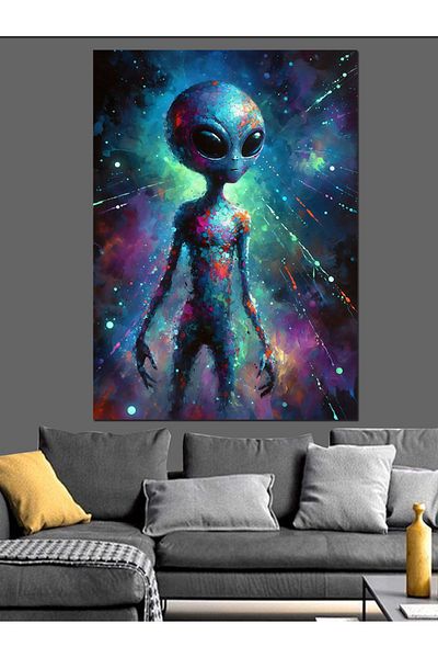 Tablomega Pânză decorativă Alien Figure - Lemn MDF
