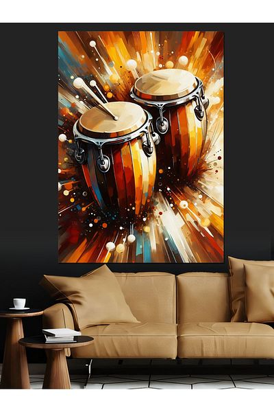 Tablomega Instrumente de percuție și ritm Canvas decorativ - MDF Lemn