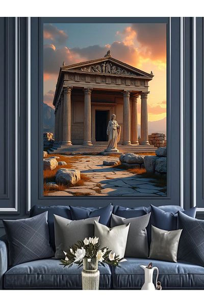 Tablomega Pânză decorativă Templu Antic - Lemn MDF