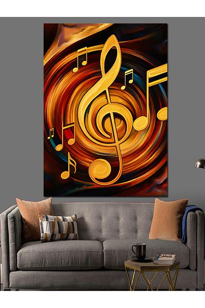 Tablomega Music Note Art Decorative Canvas - Mdf Wooden Painting