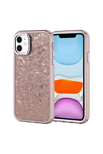 halkhouse iPhone 11 Kılıf Taşlı Tasarımlı Yüksek Koruma Şık Sert Silikon Kapi...