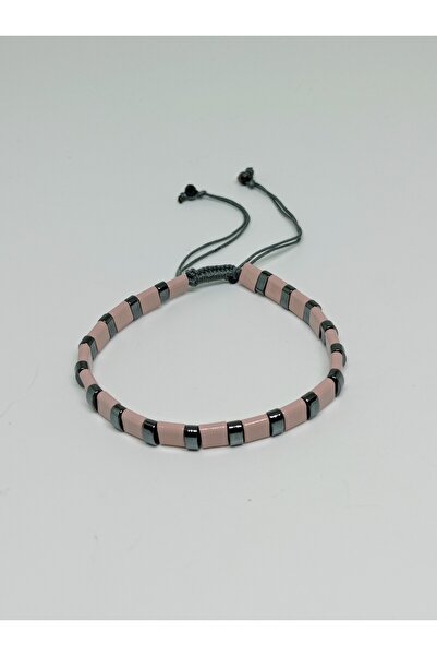 mama india alaçatı Adjustable Unisex Hematite Natural Stone Bracelet No:4