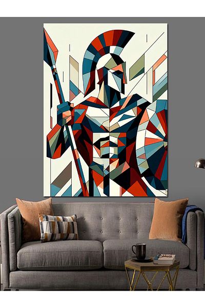 Tablomega Abstract Knight Decorative Canvas - Mdf Wooden Painting