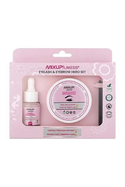 Mixup ! Lakesis Eyebrow & Eyelash serum + Kaş Şekillendirici Serum Wax SET