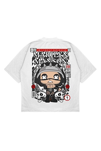 PURE EFFECT Unisex Oversize kroj Marilyn Manson ruksak Štampano čvrste kroje,...