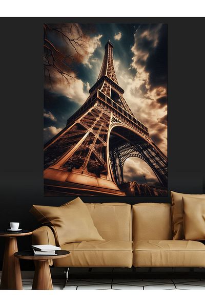 Tablomega Decorative Canvas under the Eiffel Tower - Mdf Wooden Painting